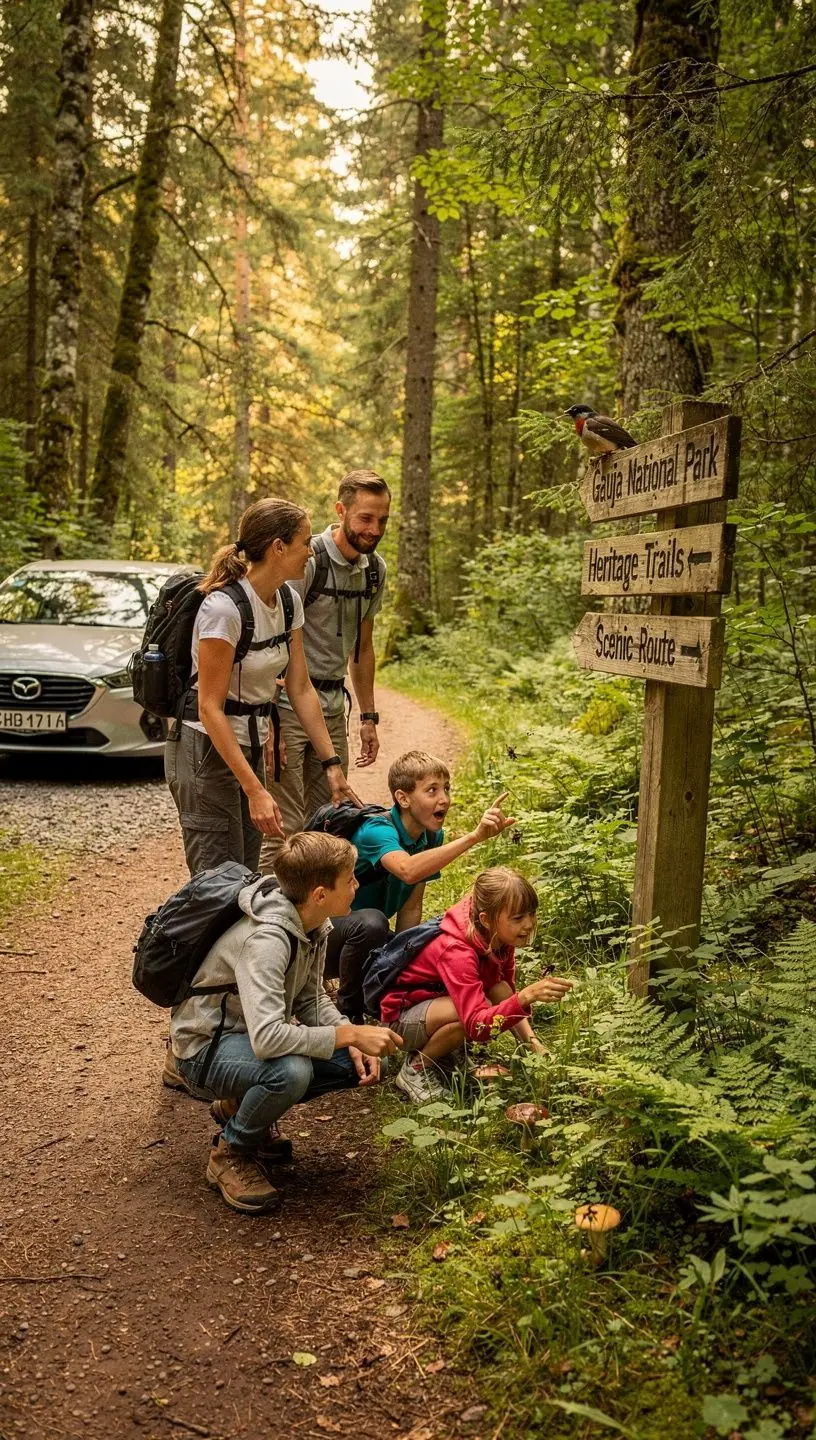 A map featuring organized routes through Latvia's heritage sites, illustrating the journey for tourists exploring by car.